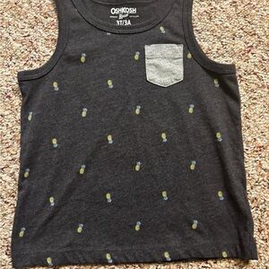 💕3 for $10💕 OshKosh B'gosh Charcoal Tank Top with Pineapple Pattern